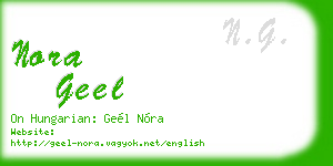 nora geel business card